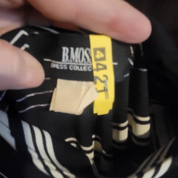 Bmoss black and white chevron dress size large - Picture 2 of 2